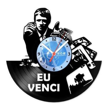 Imagem de Relógio De Parede Disco Vinil Jogos e Games - Cartas Eu Venci - VJG-09