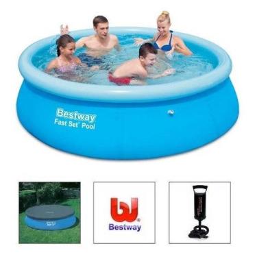 Imagem de Piscina Bestway 2900 L + Bomba de Inflar + CAPA