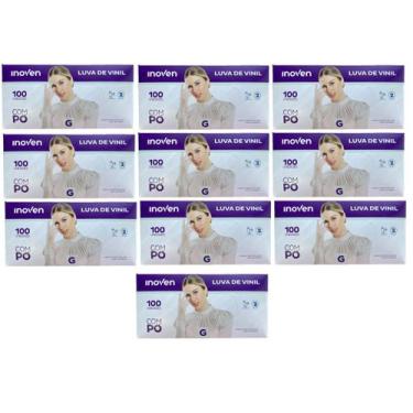 Imagem de Luva De Vinil Descartável Inoven Talco Com 1000 Unid. Tam M - Talge