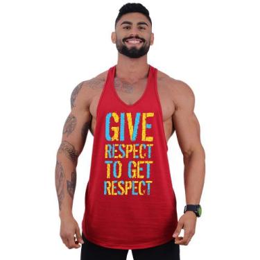 Imagem de Regata Super Cavada Masculina MXD Conceito Give Respect, Vermelho, Mas