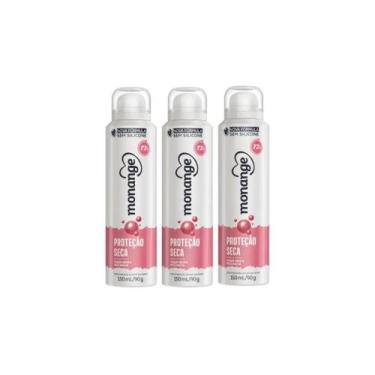 Imagem de Kit 3 Desodorante Monange  Proteção Seca 150ml