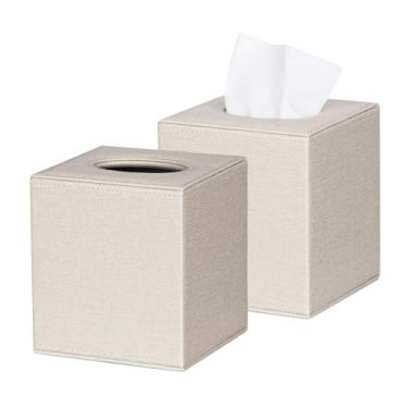 Imagem de ArcaGuru Capa quadrada de caixa de lenços de papel, suporte de caixa de lenços de papel elegante com fundo magnético, caixa de lenços para penteadeira, tanque de banheiro, balcão, mesa de cabeceira,