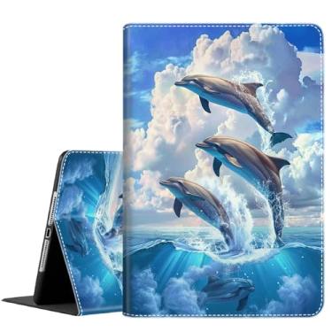 Imagem de Capa para Samsung Galaxy Tab S10 Plus 2024/ S9 Plus/S9 FE Plus 5G 12,4 polegadas 2023, capa protetora durável à prova de choque para Galaxy Tab S10+/S9+/S9 FE+, golfinho