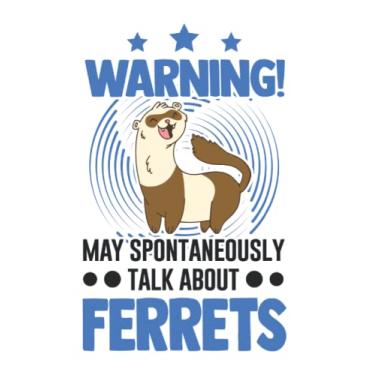 Imagem de Frettchen Notizbuch: May spontaneously talk about Ferrets Frettchen / 6x9 Zoll / 120 karierte Seiten