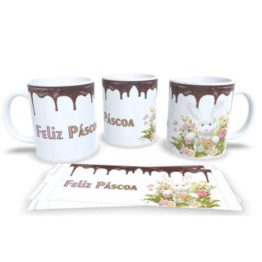 Imagem de Canecas de Porcelana Personalizada Páscoa Encanto e Doçura em Cada Gole