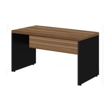 Imagem de Mesa de Escritório 1,500,60m Sem Gavetas NOGAL SEVILHA/PRETO - INCOFLE