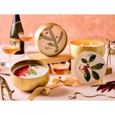 Imagem de Rewined Vela Holiday Gold Bowl, 850 g, mistura de cera de soja