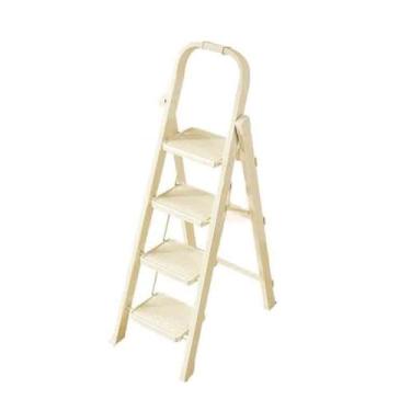 Imagem de Escada dobrável Escada doméstica Escada dobrável Escada multifuncional telescópica espessante Escada interna pequena leve de 4/5/6 degraus Banco de degrau dobrável(Pequeno)