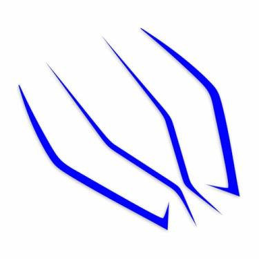 Imagem de Awonderful Adesivo de carenagem de motocicleta, decalque de vinil refletivo com forte aderência para Kawasaki Ninja400 H2 H2SX (azul escuro, 4 peças por conjunto)