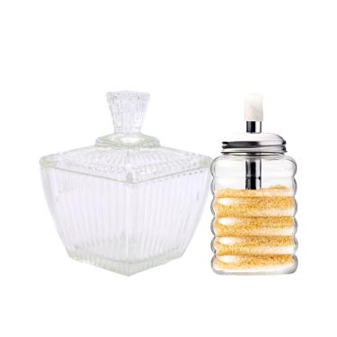 Imagem de Conjunto Bomboniere De Vidro & Açucareiro Vidro Bico Dosador