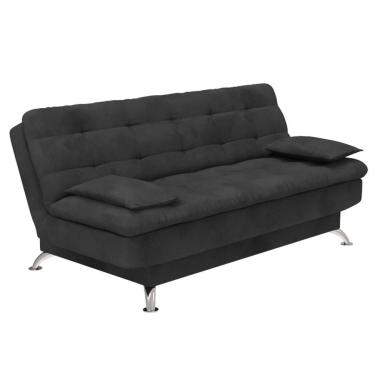 Imagem de Sofá-Cama 3 Lugares Casal Influence Suede Cinza