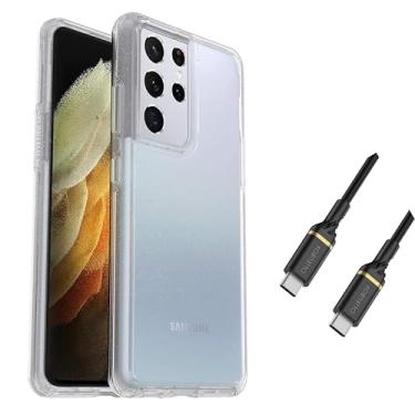 Imagem de OtterBox Capa Symmetry Series para Galaxy S21 Ultra com cabo USB-C para USB-C - Embalagem sem varejo - Stardust