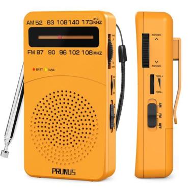 Imagem de Rádio portátil PRUNUS J-166 AM/FM com luz de sintonia