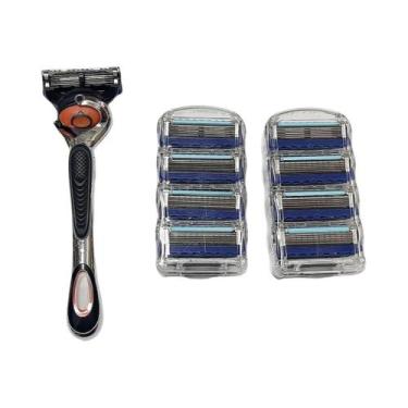 Imagem de Barbeador Manual Masculino de Aço Inoxidável - 16 Lâminas Substituívei