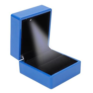 Imagem de Exibição de Jóias de Caixa de Anel de Luxo Com Recurso de Iluminação para Proposta de Engajamento de Casamento Ocasiões Românticas (Verde)