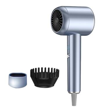 Imagem de Secador De Cabelo Profissional 220V 1800W Silencioso Íon Anti-Frizz lónico com Difusor Turbo Ar Cold shot Pequeno Portátil Negativo Turbo Leve Para Viagens XBL220 (Azul, 220V)