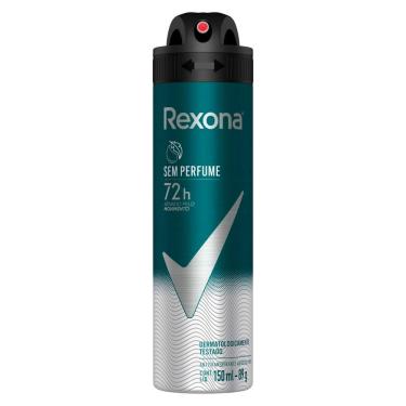 Imagem de Desodorante Antitranspirante Aerosol Masculino Rexona Sem Perfume 72 horas 150ml