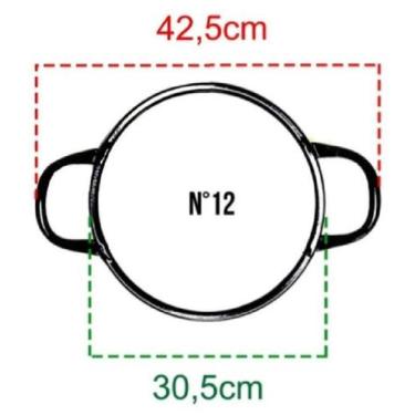 Imagem de Tacho Esmaltado Nº 12 - 2,5 Litros Para Fritura - Ybx