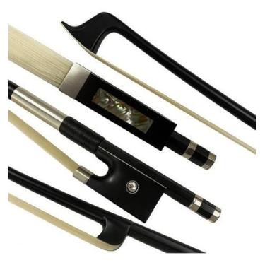 Imagem de Arco Violino Profissional 4/4 Fibra De Carbono Crina Natural - Draconi