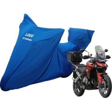 Imagem de Capa Protetora Tecido Moto Triumph Tiger 900 Topcase Bauleto - Mz, Azu