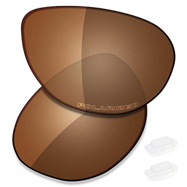 Imagem de SAUCER Lentes de reposição premium e protetores de nariz compatíveis com óculos de sol Costa Del Mar KC High Defense - marrom âmbar polarizado