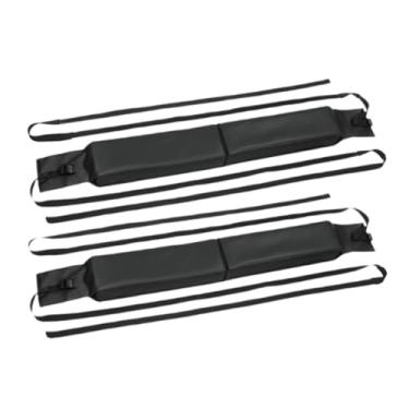 Imagem de simhoa Suporte de teto de carro universal e macio com tiras de amarração, suporte de teto de carro leve e dobrável para prancha de stand up paddle snowboard