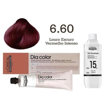 Imagem de Tonalizante Dia Color 6.60 Louro Escuro Vermelho Intenso + Emulsão Rev