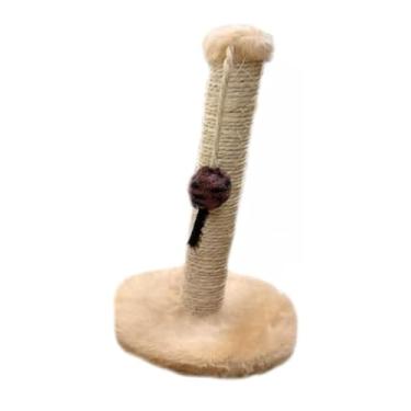 Imagem de Brinquedo Gato，Arranhador para Gatos com Brinquedo Grande 40 Cm(MARROM)