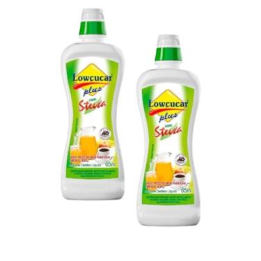 Imagem de Adoçante Lowçucar Plus C/Stevia Liquido 65ml - Kit 2 Unid.