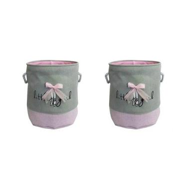 Imagem de Cesto Organizador Roupas Brinquedos infantil Bailarina - Decor Importa