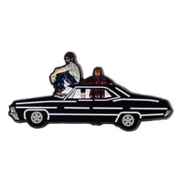 Imagem de Driver Picks the Music Shotgun Shuts His Cakehole Supernatural Baby Car Dean Winchester Programa de TV Fantasia Horror Drama Magia 4 cm Emblema de broche esmaltado