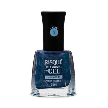 Imagem de Esmalte Risqué Diamond Gel Cor Sorbet de Mirtilo Metálico 9,5ml