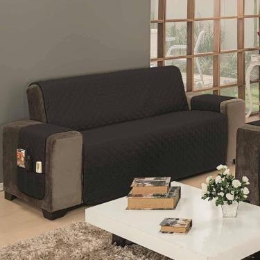 Imagem de Protetor De Sofá Dupla Face Impermeável Mr 3 Lugares King - Preto/cinza