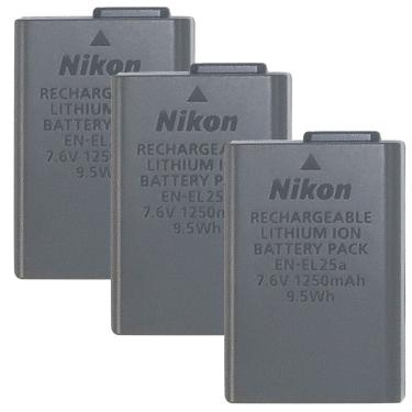 Imagem de Bateria Nikon EN-EL25 de íon de lítio recarregável 7,6 V 1120 mAh x3
