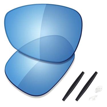 Imagem de SAUCER Lentes de reposição premium e kits de borracha para óculos de sol Oakley Crosshair 1.0 (2005) High Defense - HD Ocean Polarizado