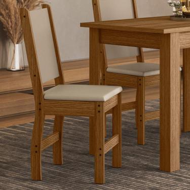 Imagem de Conjunto 6 Cadeiras para Cozinha Clara Carvalho/Savana