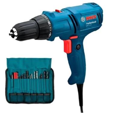 Imagem de Parafusadeira e Furadeira Bosch GSR 7-14 E 400W cabo 4mt + Jogo de Bro