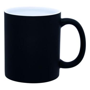 Imagem de 18 Canecas Mágica Preto Fosca P/ Sublimação 325ml Importada - Sem Marc