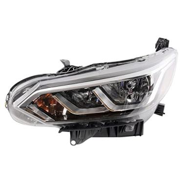 Imagem de TRQ Conjunto de farol do lado do motorista halogênio compatível com Nissan Sentra S SR SV NI2502276 2020-2023