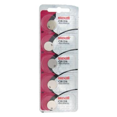 Imagem de Bateria 3V Cr1216 Maxell Controle Calculadora Relógio 5Un