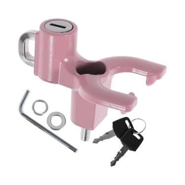 Imagem de REPAIROCK Gancho de suspensão de motocicleta com garfo duplo para capacete de motocicleta suporte de bolsa de bagagem cabide para scooters bicicletas metal rosa claro 1 conjunto de parafusos chave