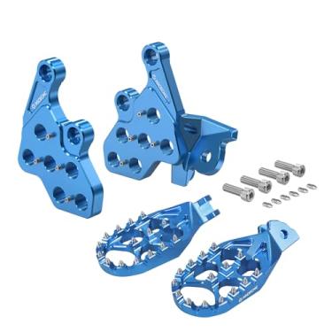 Imagem de NICECNC Pegs azuis ampliados para os pés e suporte compatível com Surron Light bee X/S/ L1E CNC usinado Pegs Pegs Pegs Pacote compatível com Segway X160 X260 See Fitment