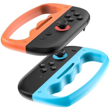 Imagem de PAWDIARY Switch 2 Hand Grip for Fitness Boxing, Sports Game for Nintendo Switch 2 2025 Joycon Controller, 2PCS Comfortable Ergonomics Switch 2 Boxing Handle Grip Accessories - Blue&Orange
