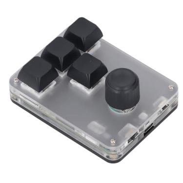Imagem de Teclado de 4 Teclas Com 1 Botão Mini Mecânico Teclado de Programação Com Luz RGB Conexão BT Console Industrial para Jogos e Escritório