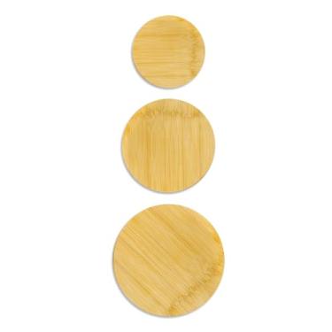 Imagem de TERESRY Tampas de madeira de substituição para recipientes de vidro Pyrex 7200 * 1 7201-PC*1 7402-PC*1, tampas de bambu para tigelas de vidro Pyrex 2 xícaras, 4 xícaras, 7 xícaras, capas de tigela