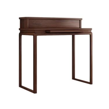 Imagem de Prateleira de altar budista, mesa de homenagem de incenso de estilo chinês moderno, nogueira preta, altar alto e baixo, mesa de buda (grande)