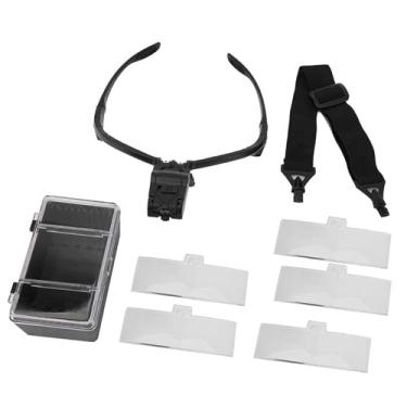 Imagem de Akozon Ligna Faixa do Tipo óculos Com 5 Lentes Intercambiáveis ​​e Luz LED Ajustável para Extensão de Cílios e Trabalho de Precisão