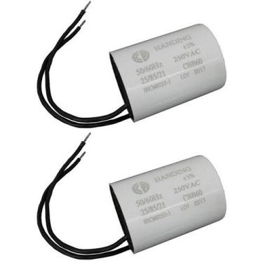 Imagem de 2 Capacitor de Partida 25uf 250vac Motor Portão Eletrônico Ppa Rossi R