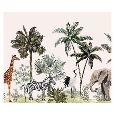 Imagem de Papel de Parede Adesivo Infantil Animais Floresta Quarto Criança - 717