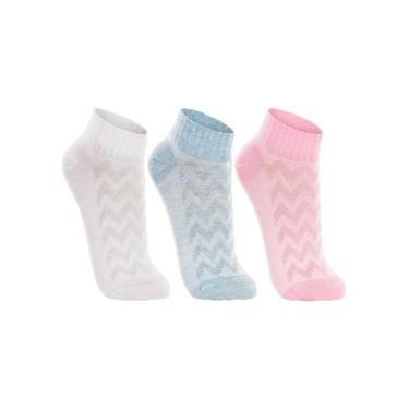 Imagem de Kit/3 Meia Cano Curto Lupo 04535-889 Feminina Sortidas Algodão T. 34/3
